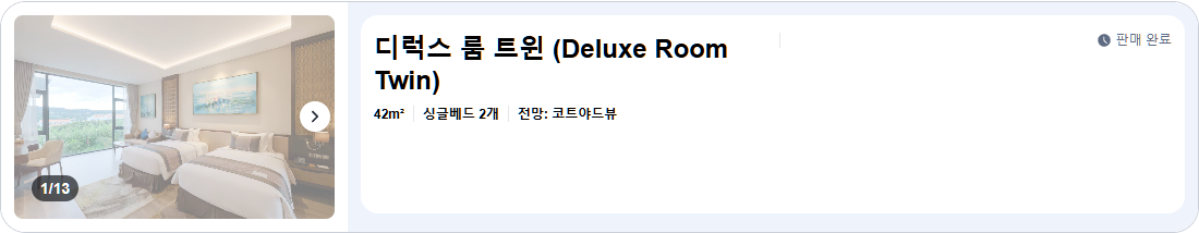 디럭스 룸 트윈 (Deluxe Room Twin)