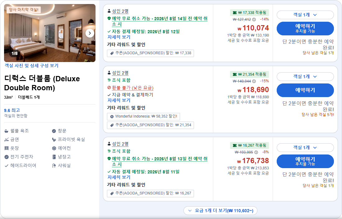 디럭스 더블룸 (Deluxe Double Room)
