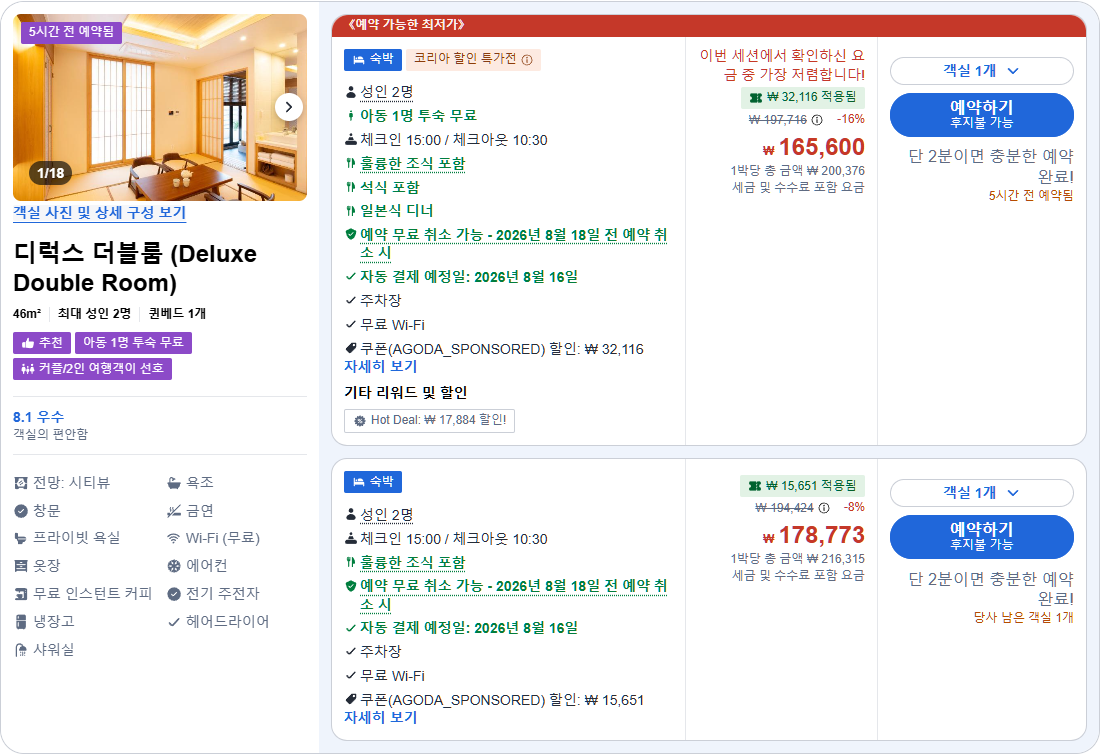 디럭스 더블룸 (Deluxe Double Room)