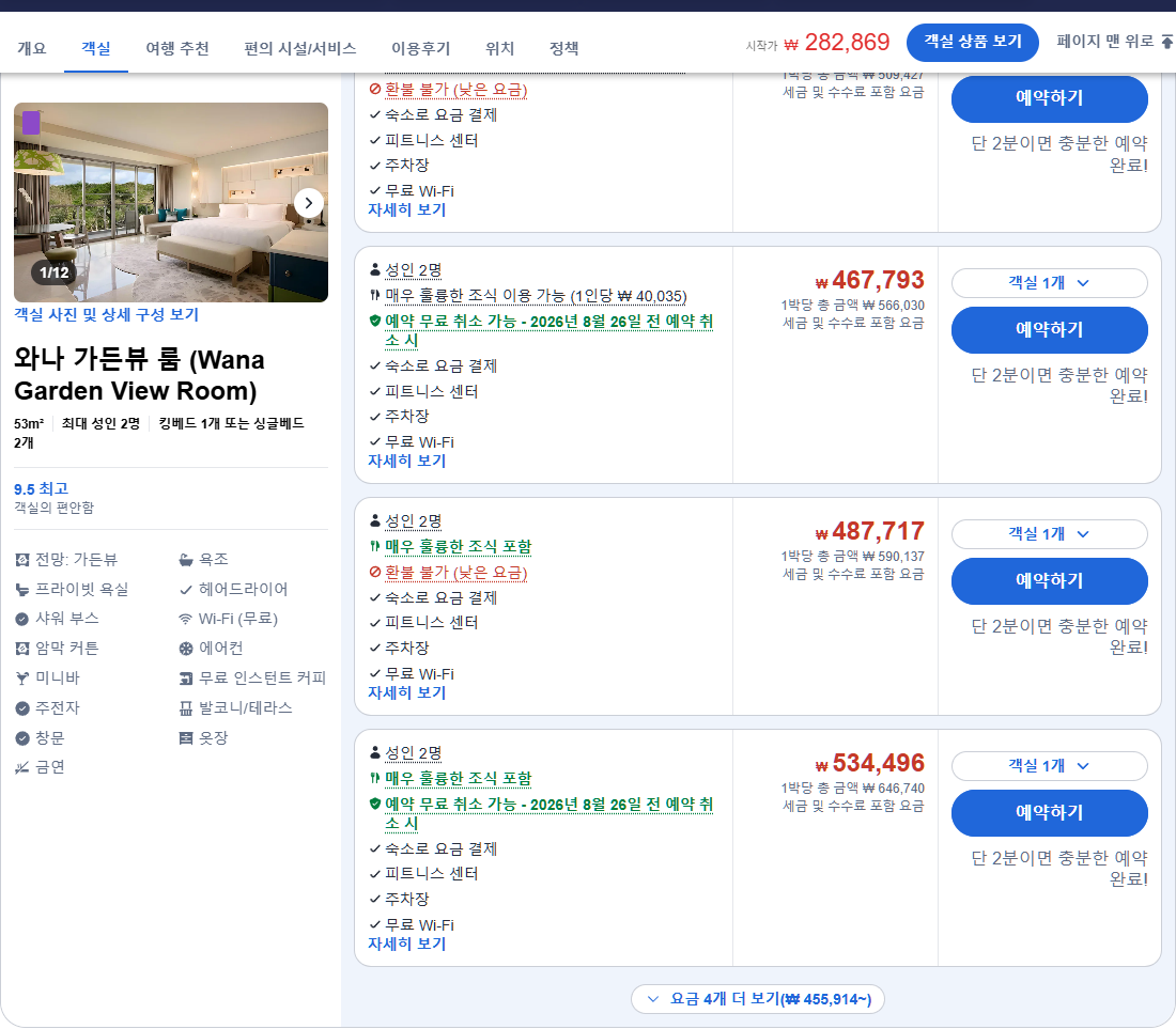 와나 가든뷰 룸 (Wana Garden View Room)