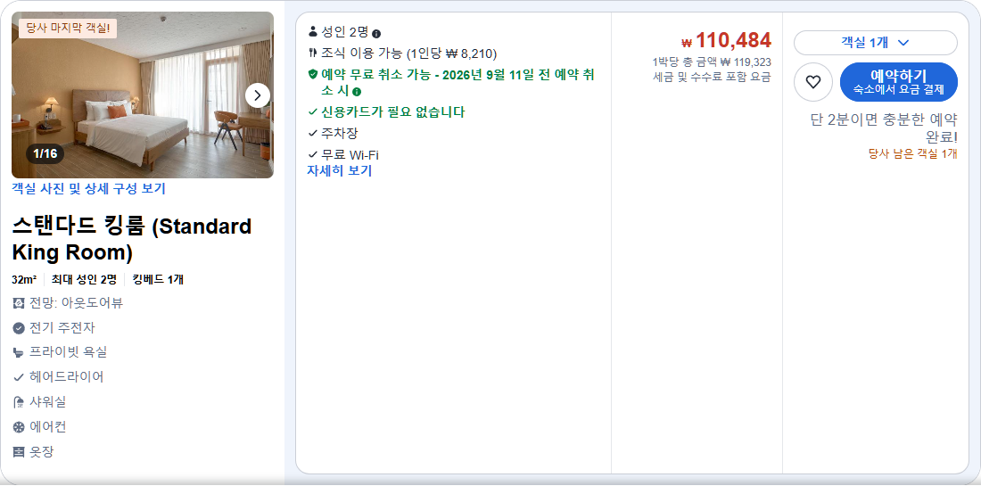 스탠다드 킹룸 (Standard King Room)