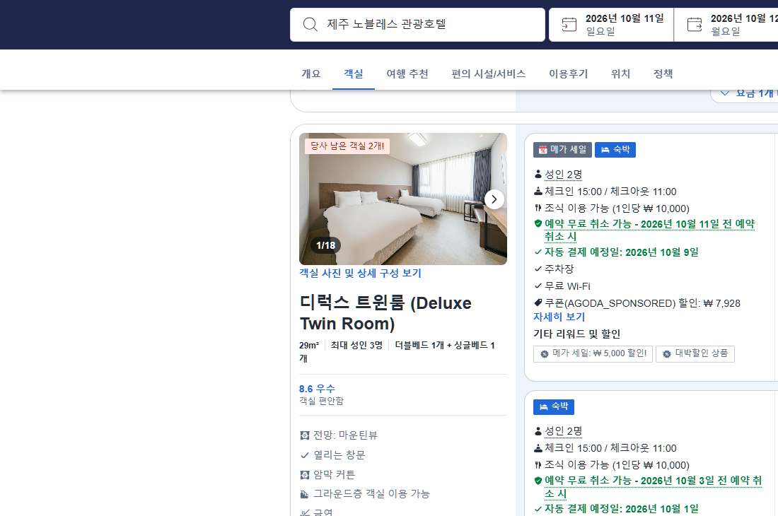 디럭스 더블룸 (Deluxe Double Room)