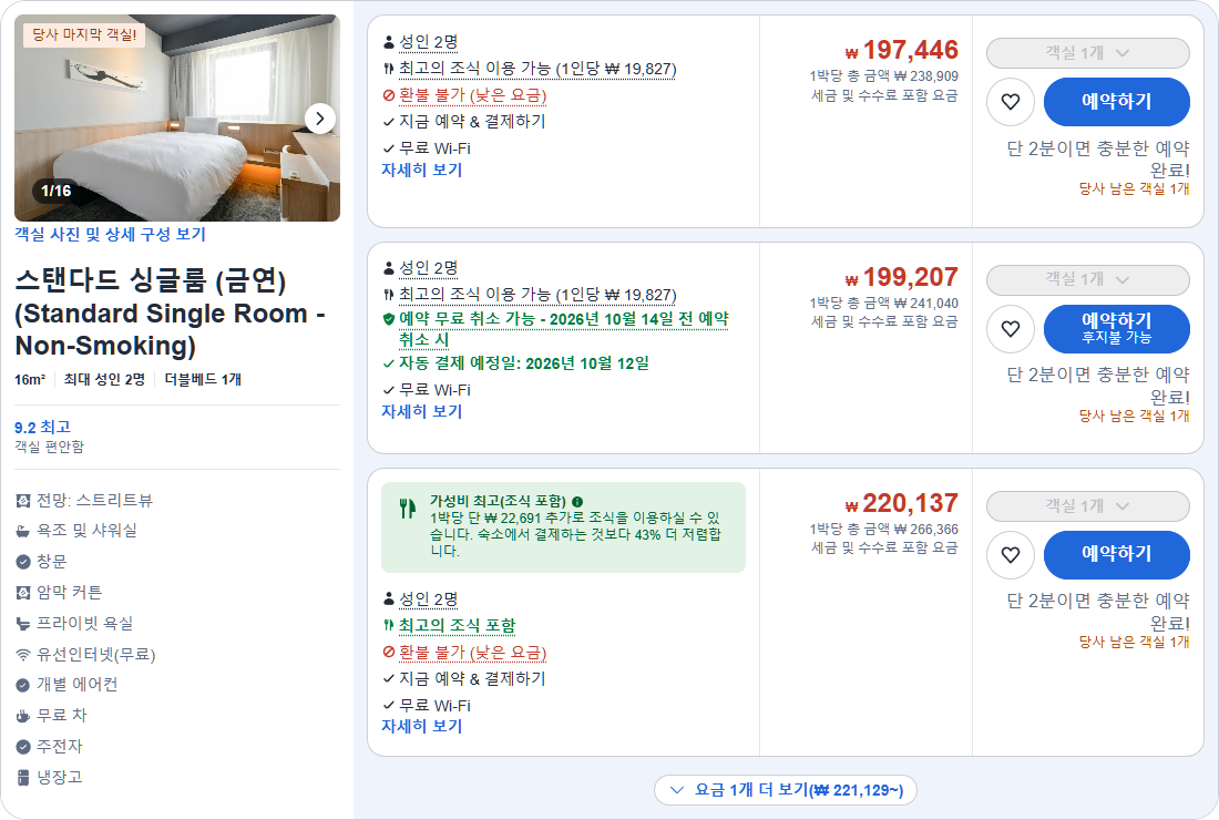 스몰 더블룸 (금연) (Small Double Room - Non-Smoking)