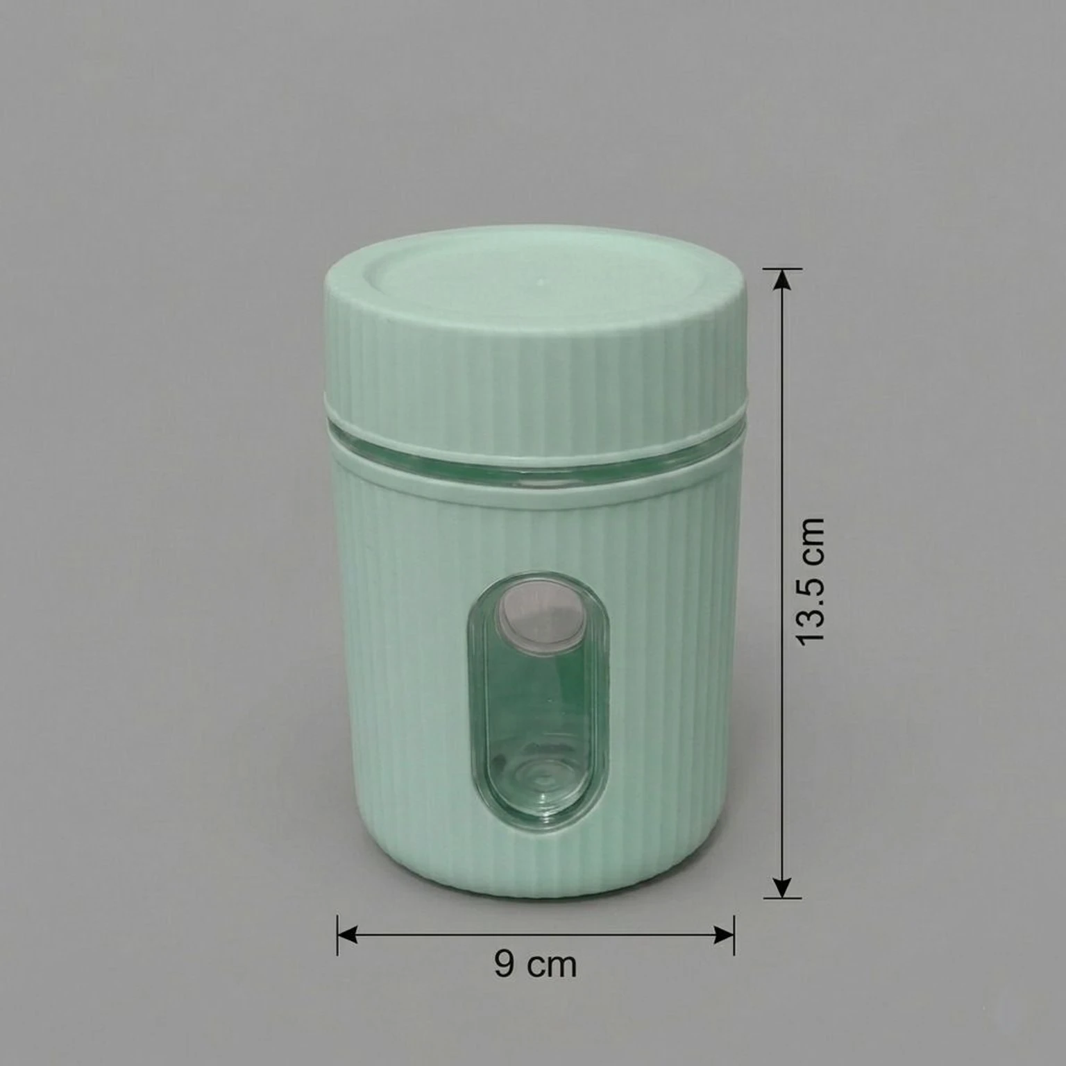 Airtight Storage Jar with Transparent Window | Multipurpose Kitchen Container for Dry Fruits, Snacks & Spices | Leakproof & Moisture Proof Food Storage Box (Green) - image 1