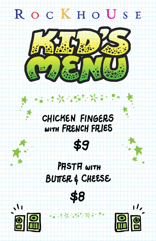 Rockhouse Kids Menu