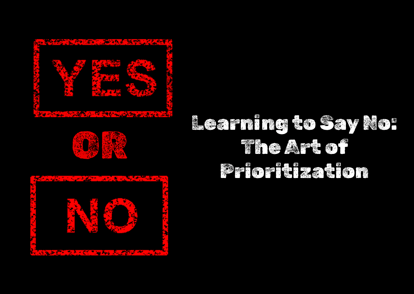 learn to say no