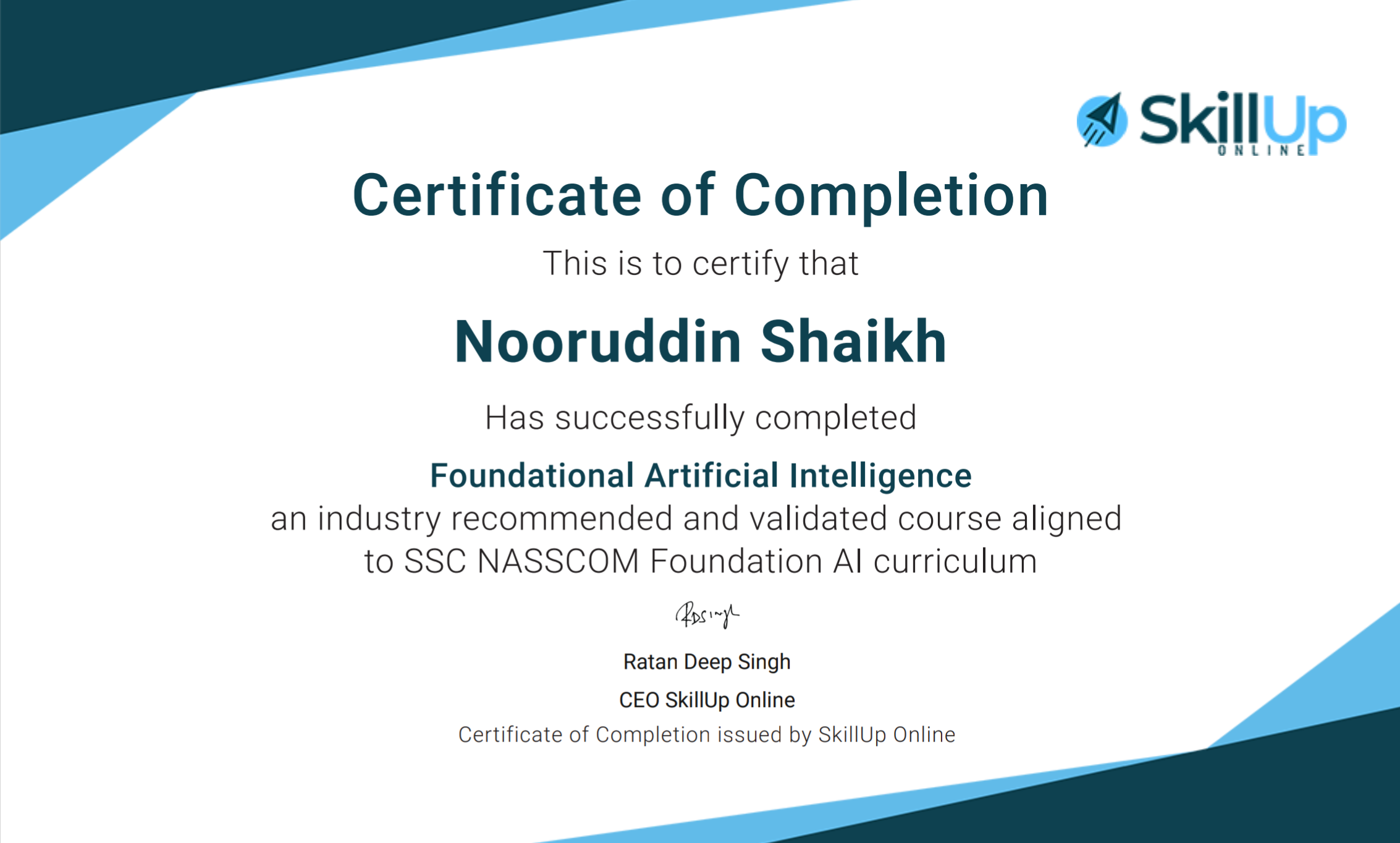 AI Foundation by SkillUp