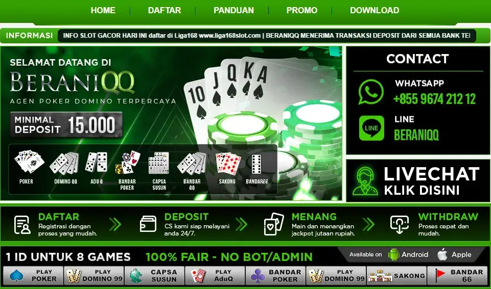 Beraniqq, situs judi online, dominoqq