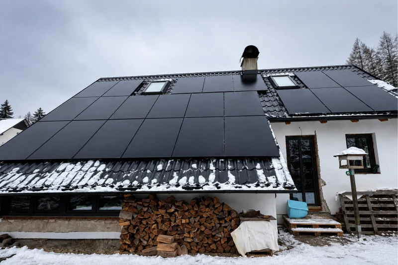 Fotovoltaika na střeše rodinného domu v Tisá