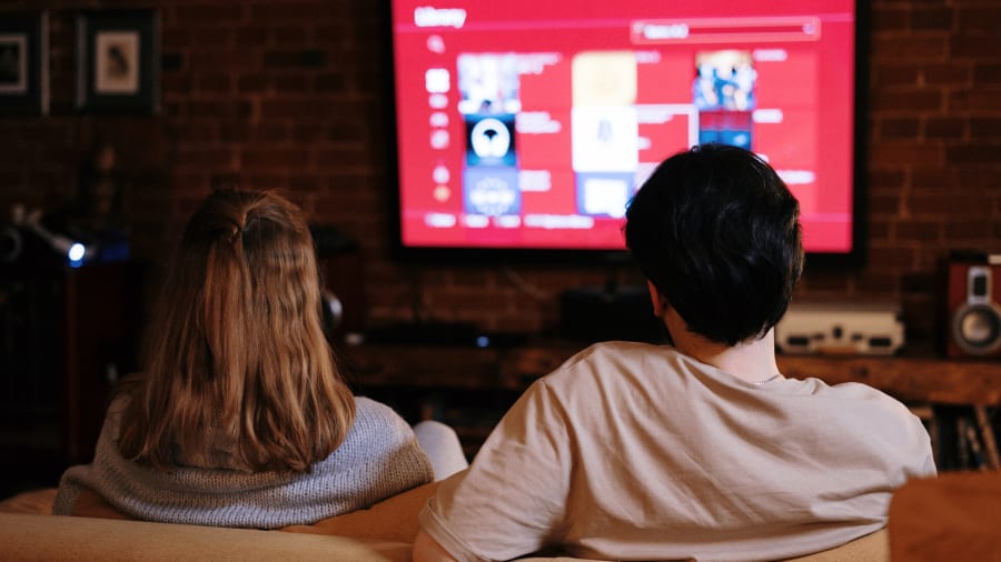 People watching TV