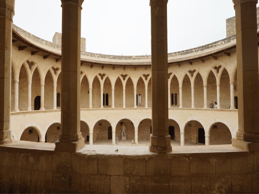 Photo of the inside of the Bellver Castle