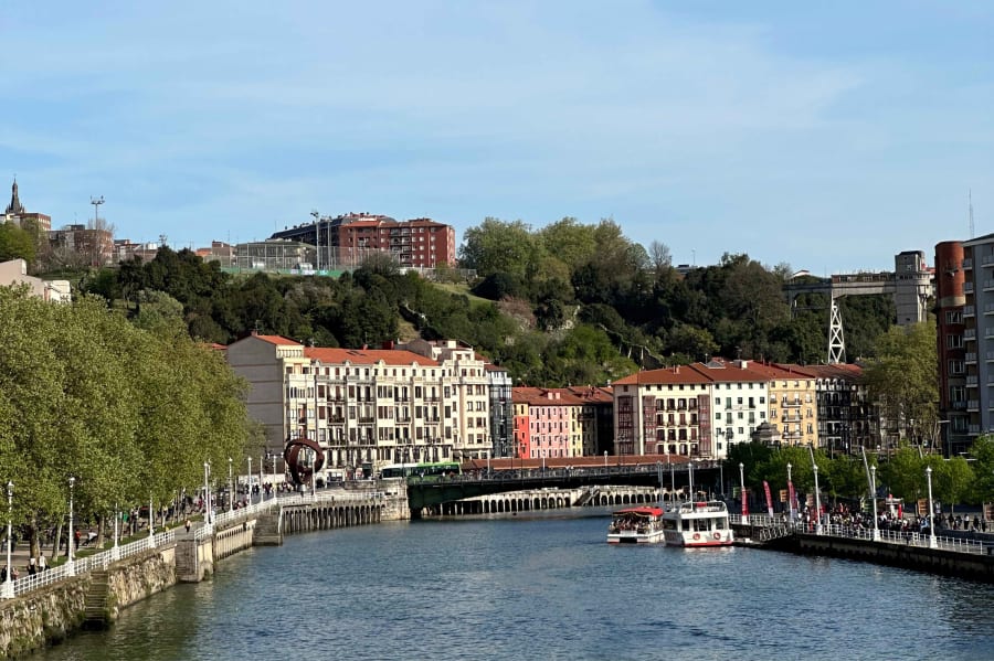 bilbao spain river buildings