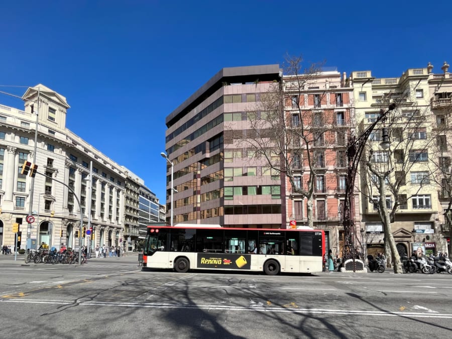 Buses in Barcelona are easy to use and everywhere in the city.