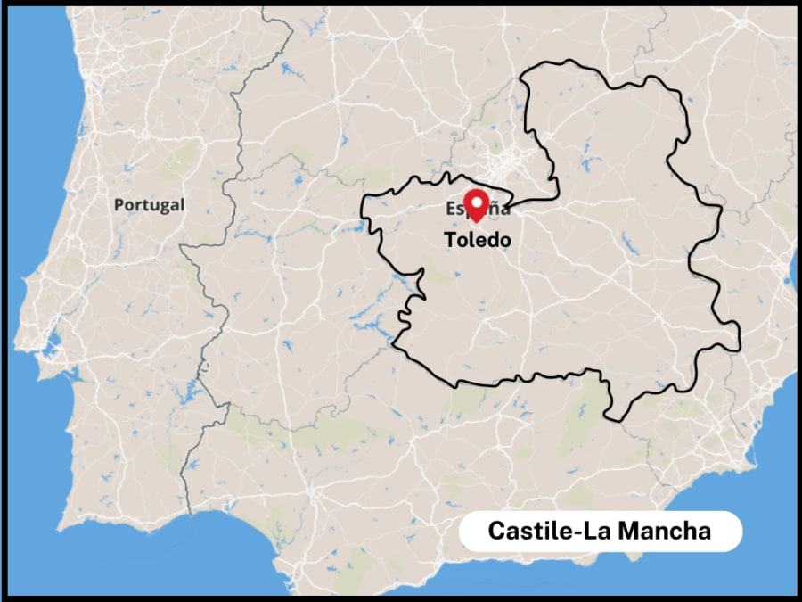 Castile La Mancha map