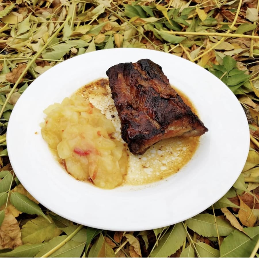 Roasted pork ribs