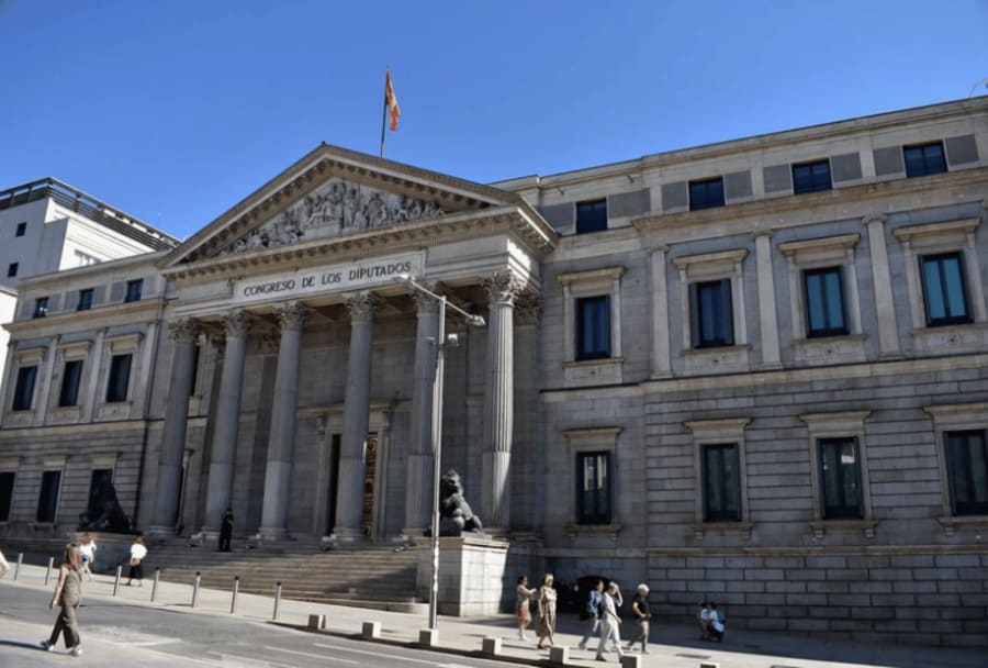 Congreso de diputados building in Madrid