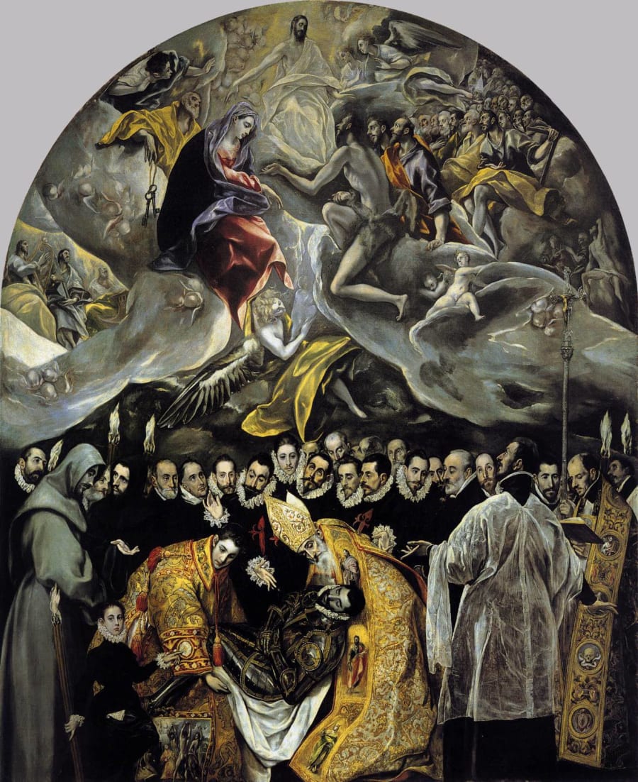Painting by Greco the burial of count orgaz