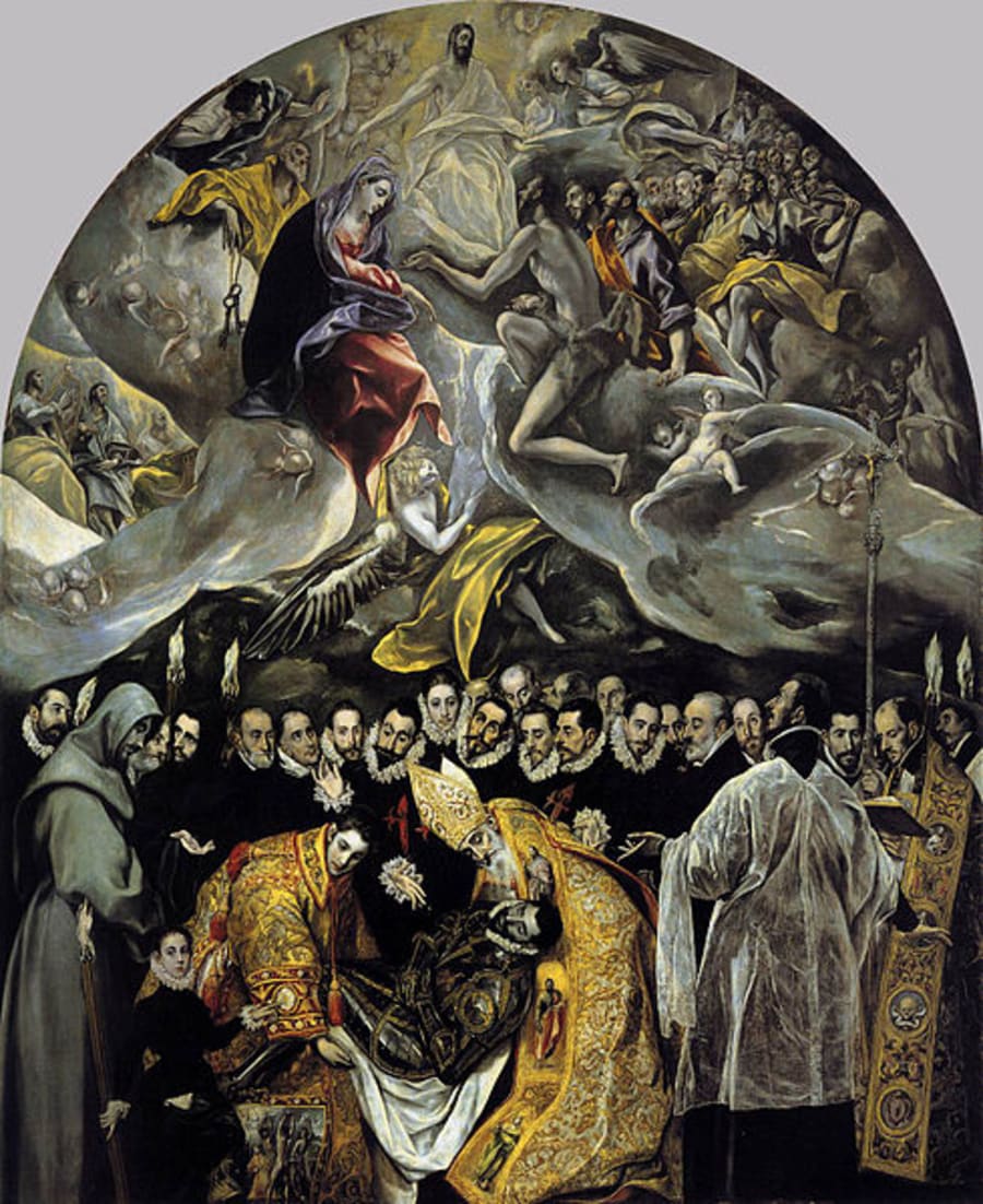 The burial of Orgza painting of Greco