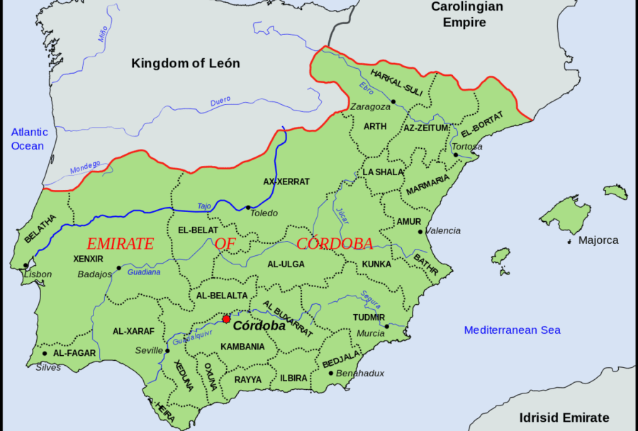 Map of Emirate of Cordoba