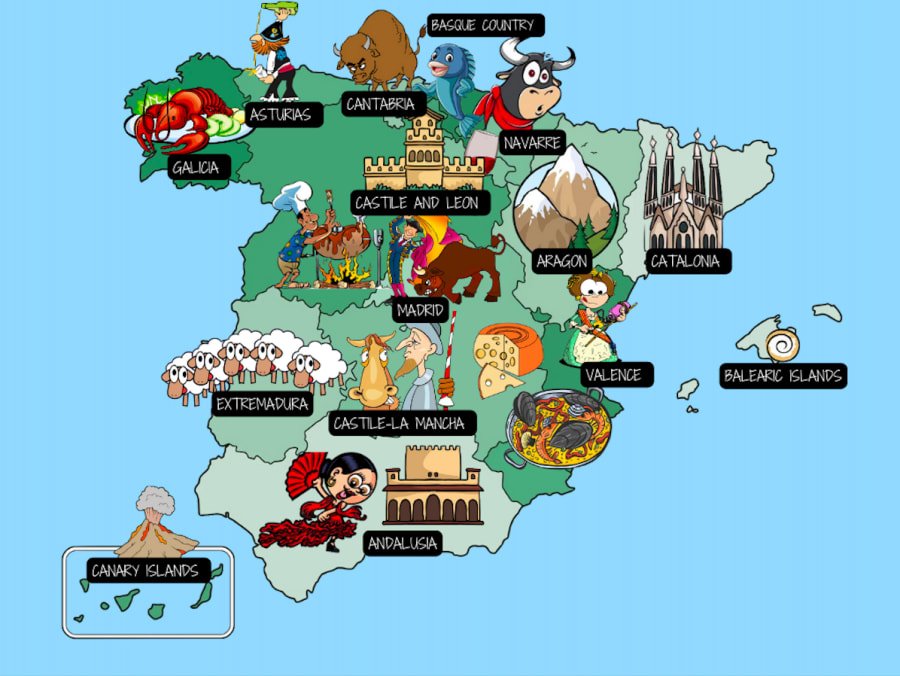 Culture per region in Spain