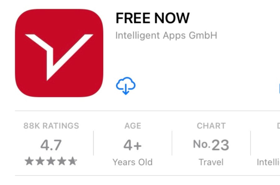 free now app barcelona taxi