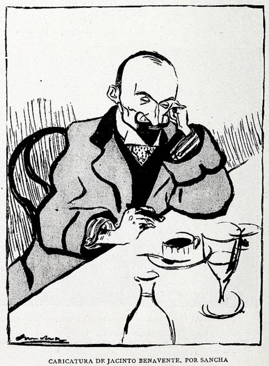 Caricature of Jacinto Benavente