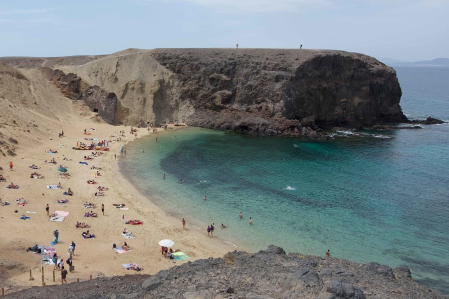playa del papagayo lanzarote spain