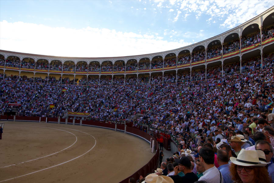 Las Ventas Plaza de Toros Madrid with people