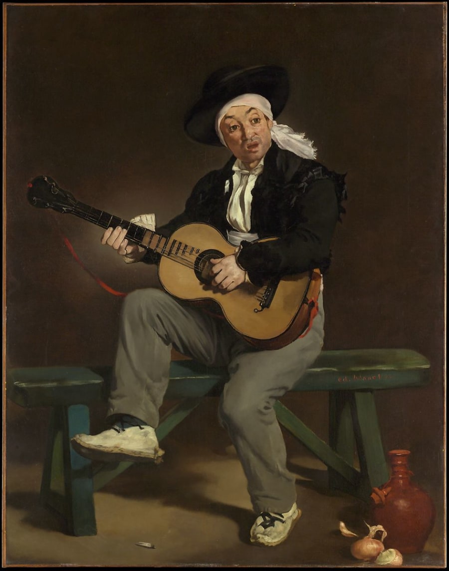 Painting by Manet of the Spanish guitar