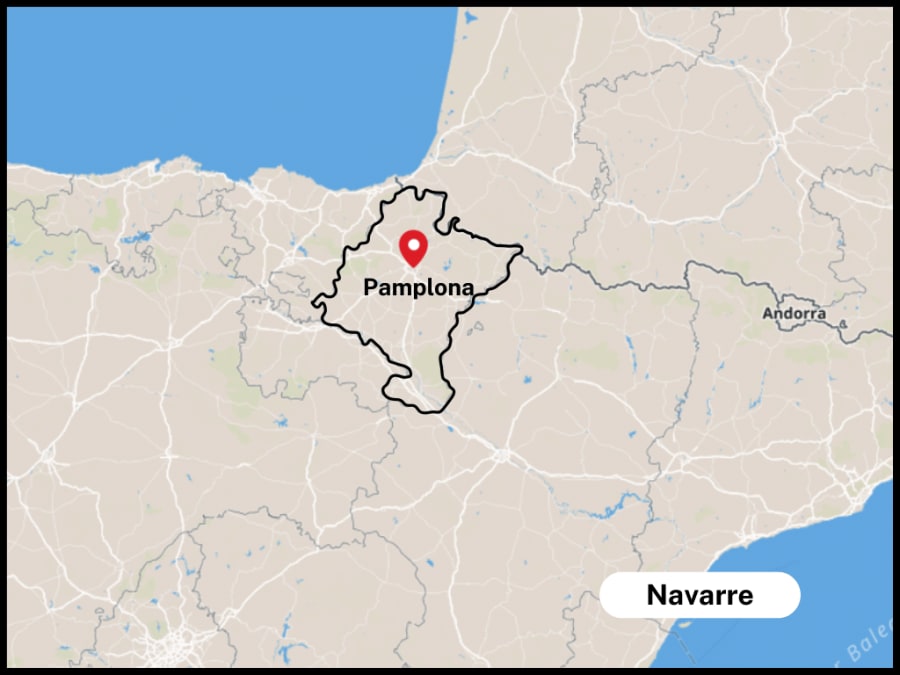 Map of Navarre