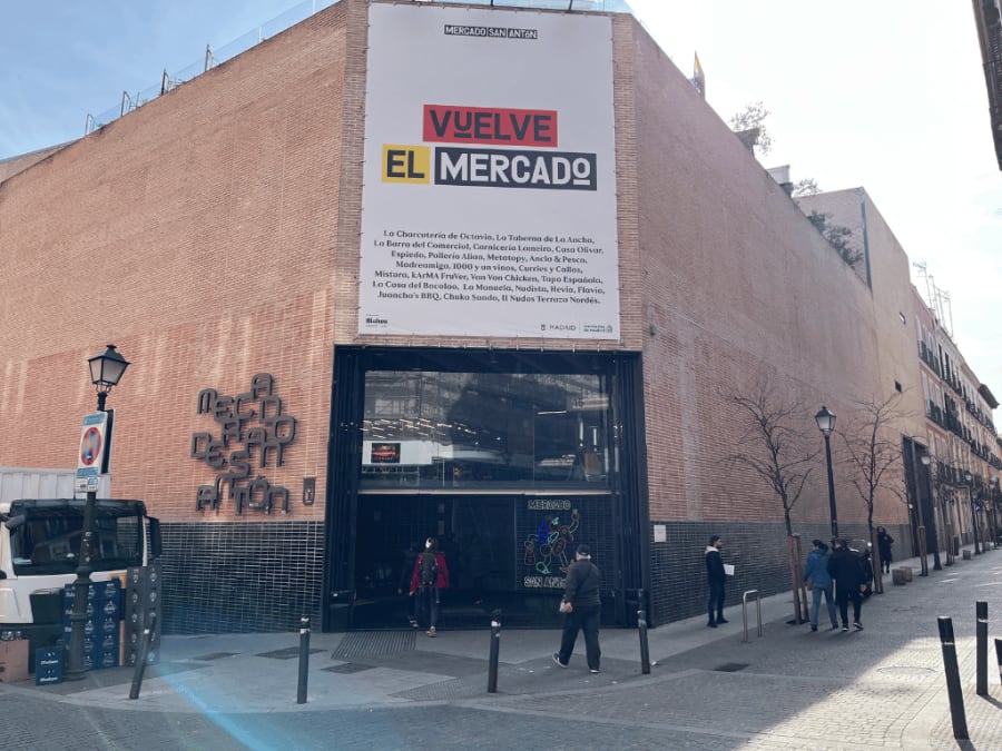 Outside mercado san anton madrid