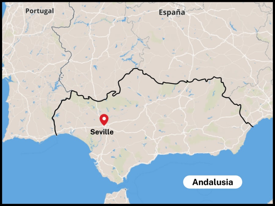 Map of Andalusia