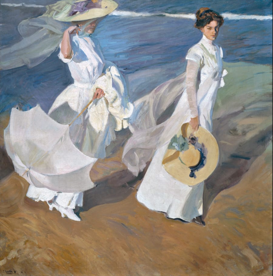 Women Walking on the beach by Joanquin Sorolla