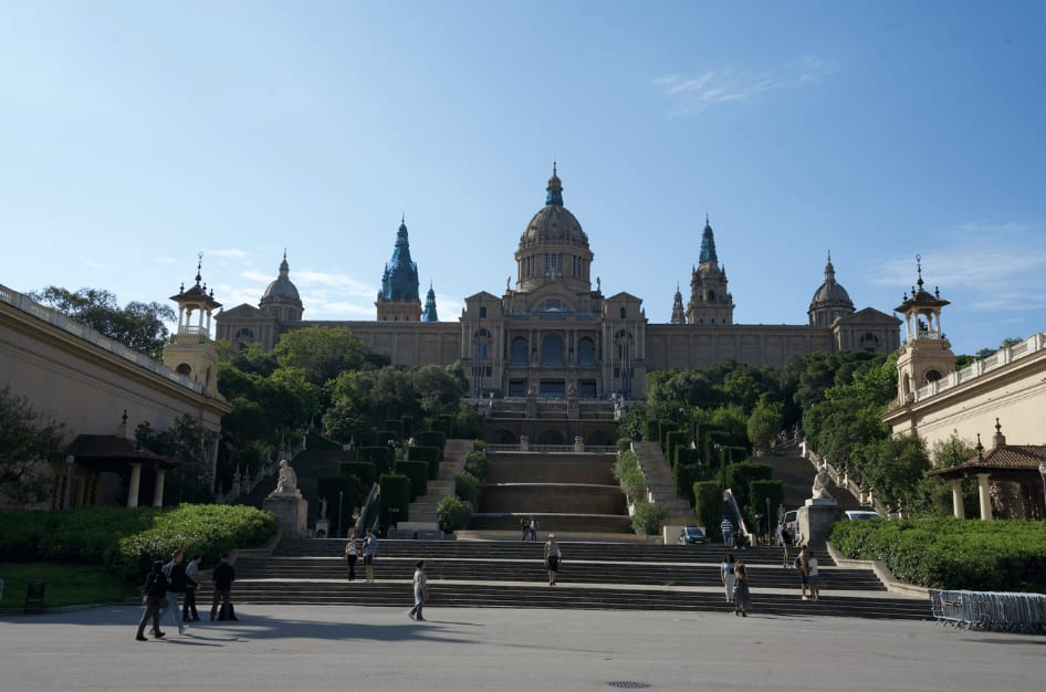 montjuic palace and mnac barcelona spain