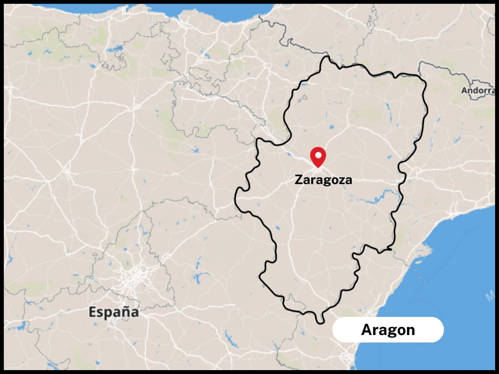 Map of Aragon