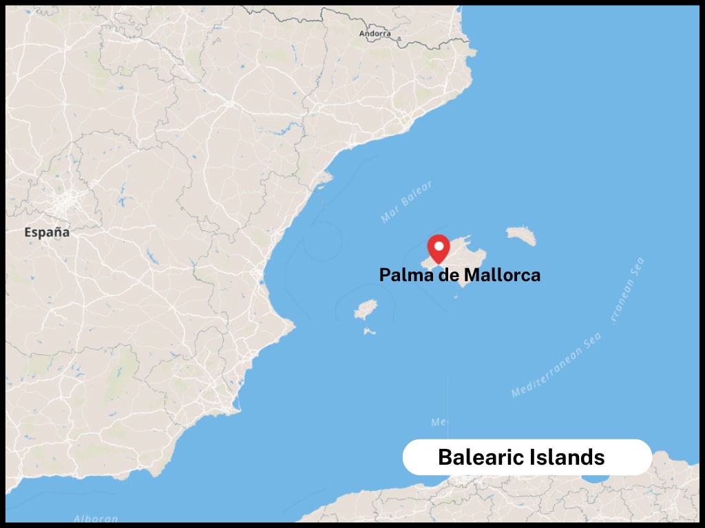 Map of the Balearic Islands
