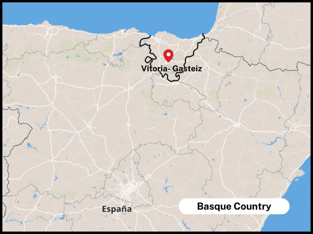 Map of the Basque Country