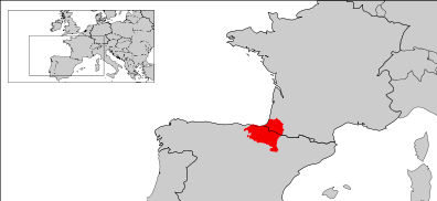Map of the basque country