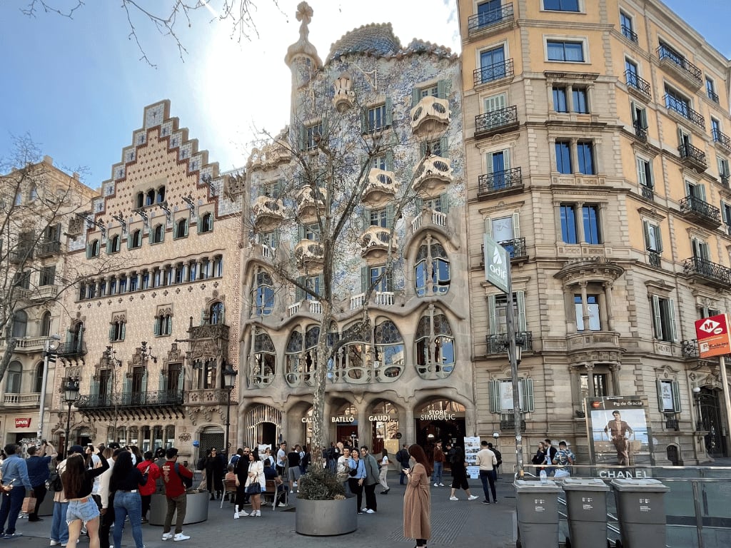 Outside the Casa Batllo in Barcelona