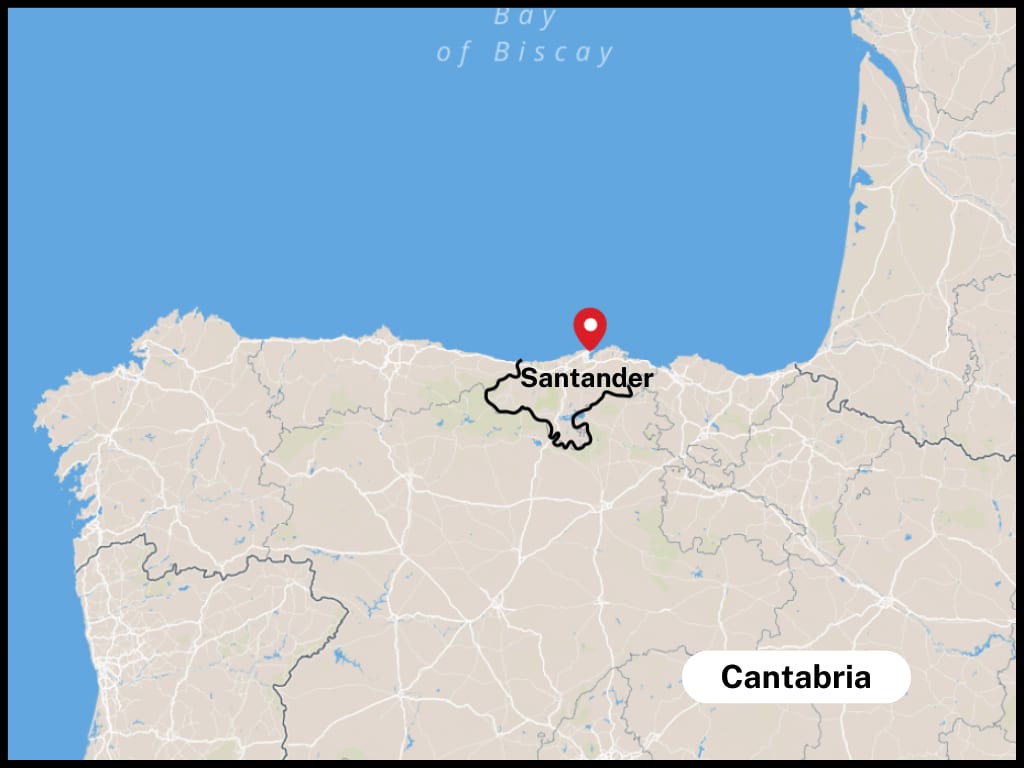 Map of Cantabria