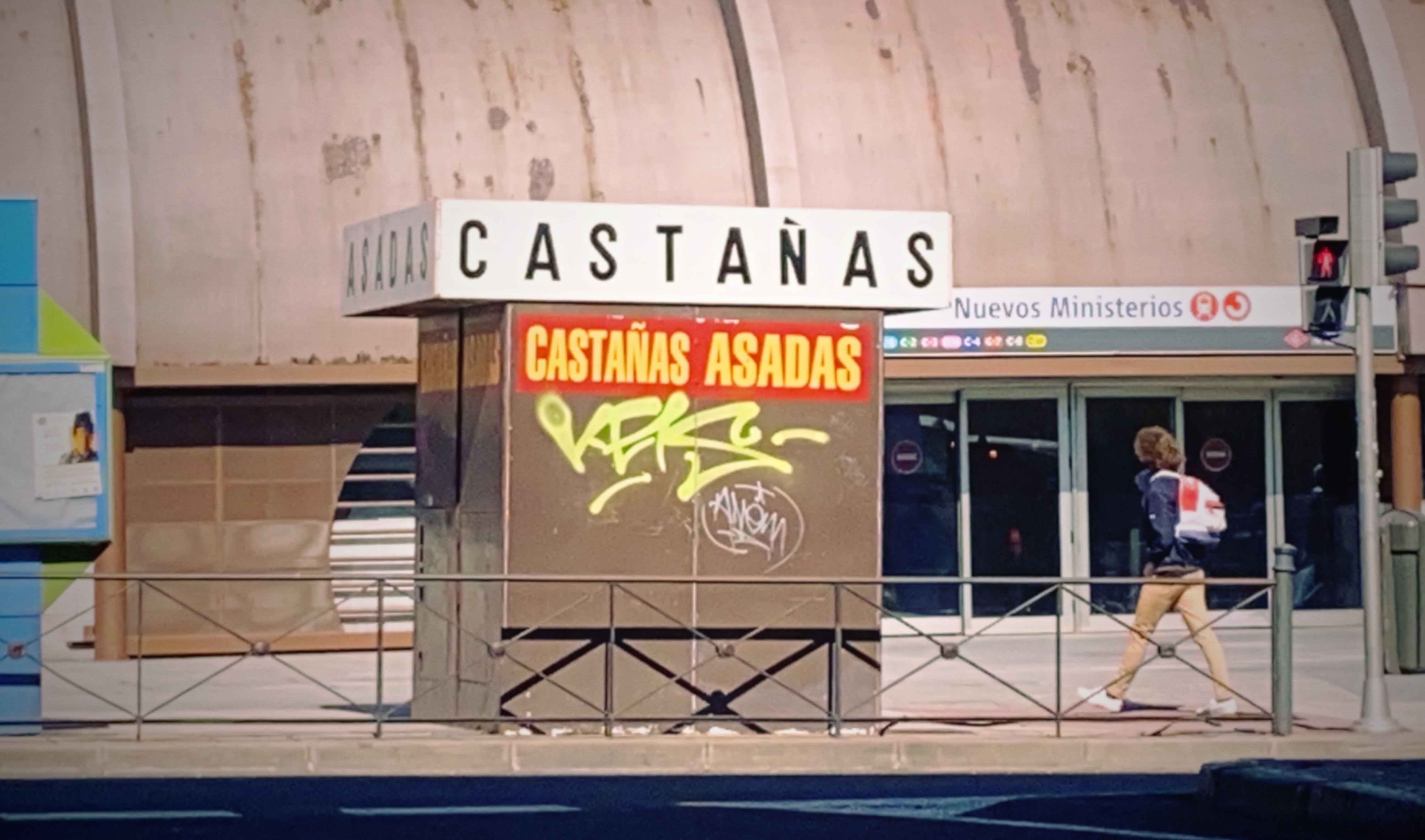 castanas asadas spain street food