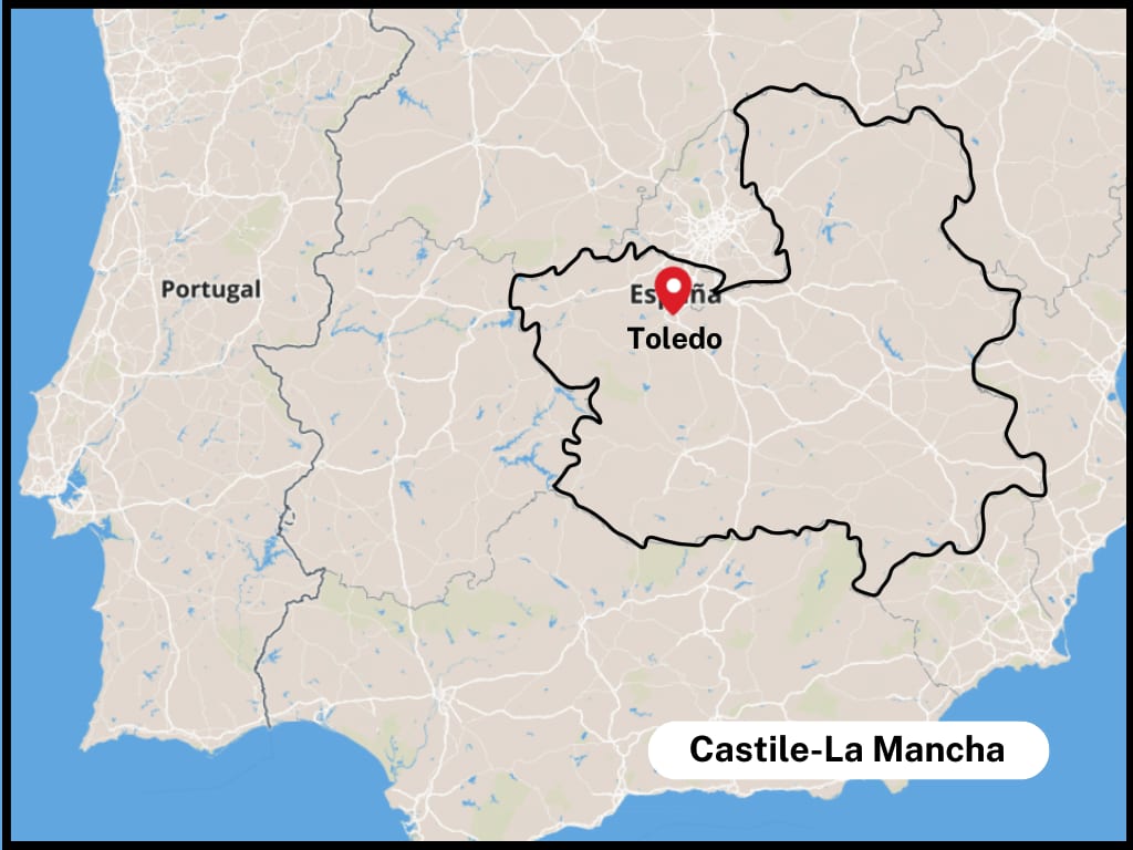 Castile La Mancha map