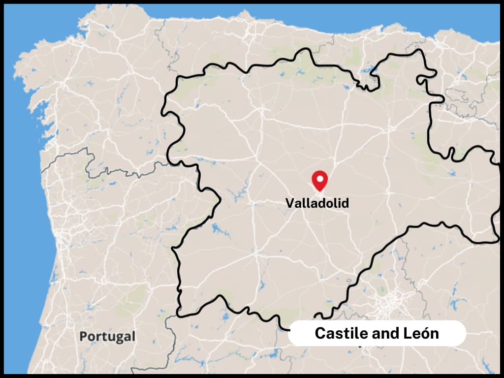 Map of Castile and Leon