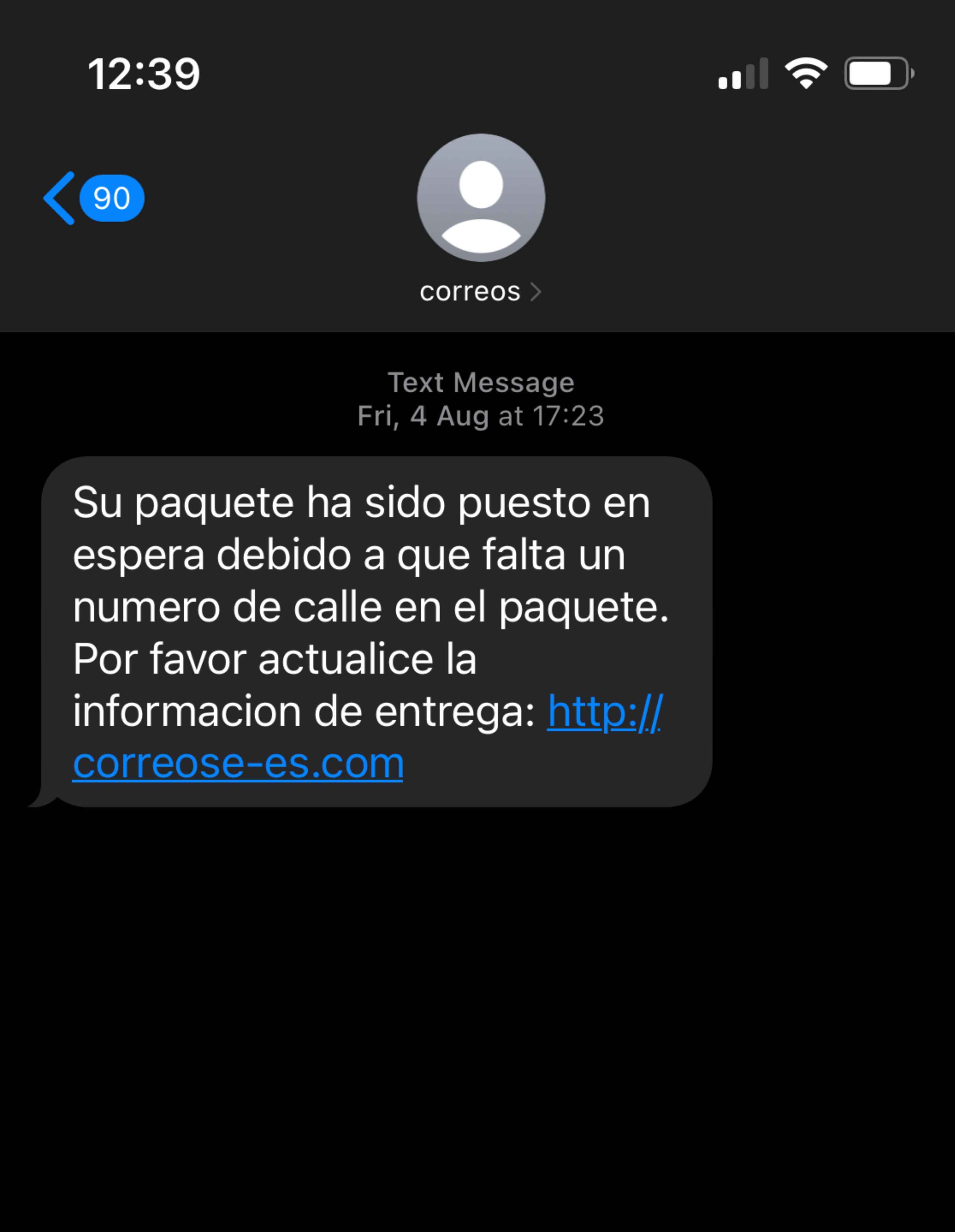 correos scams madrid