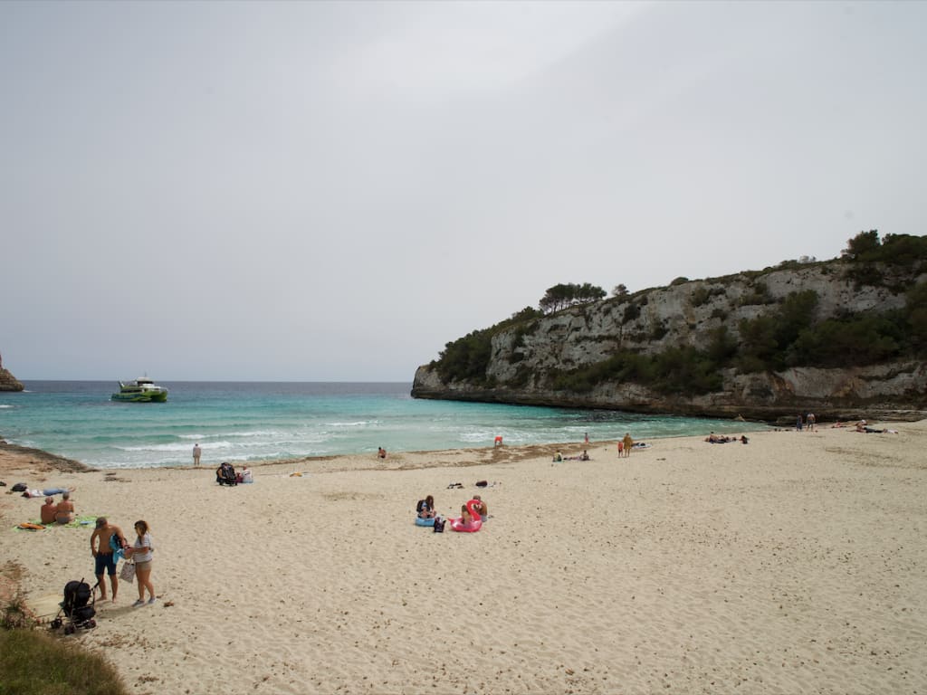 Blue waters Estanys Cala in Palma de Mallorca