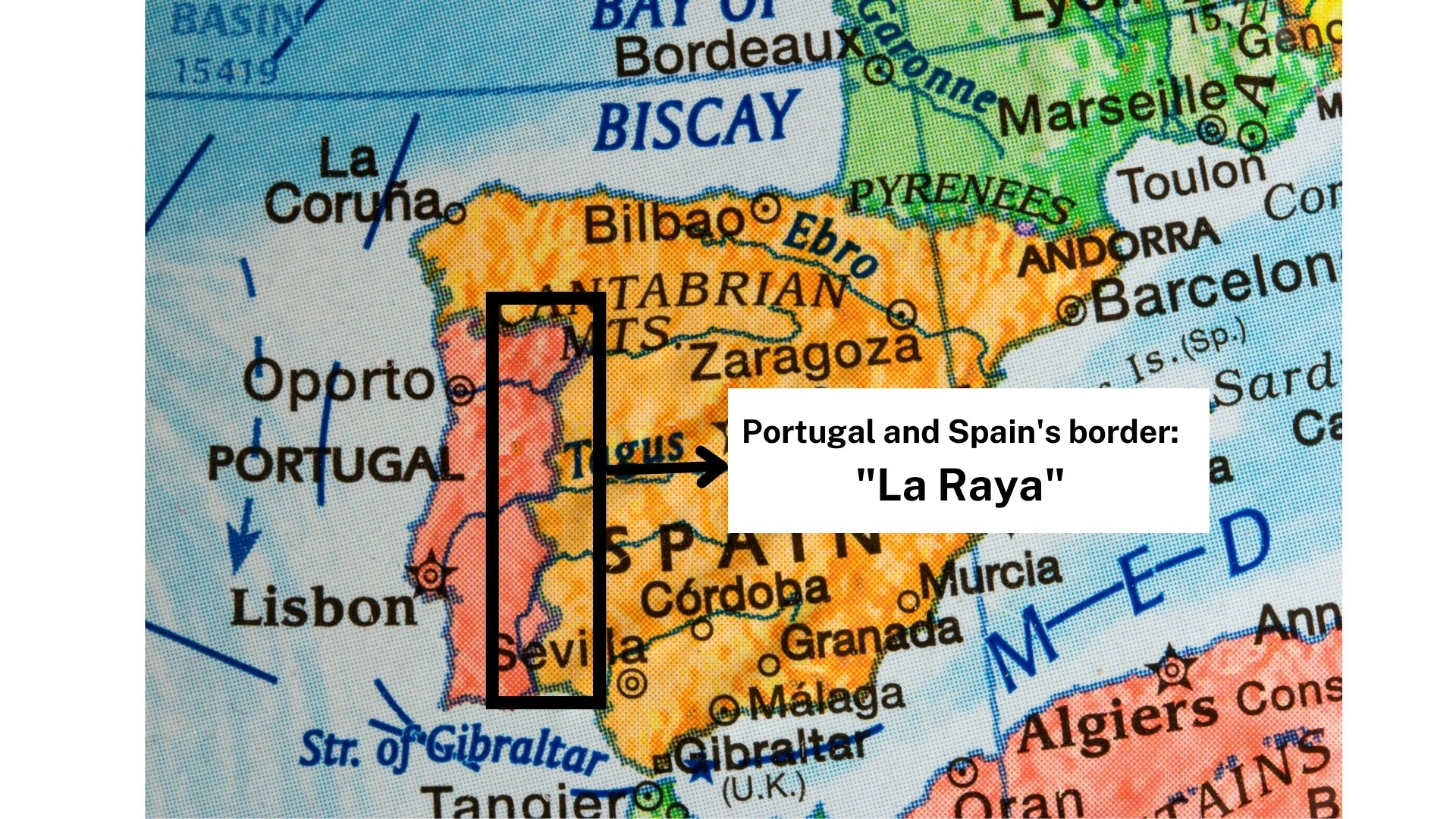 Spain natural borders