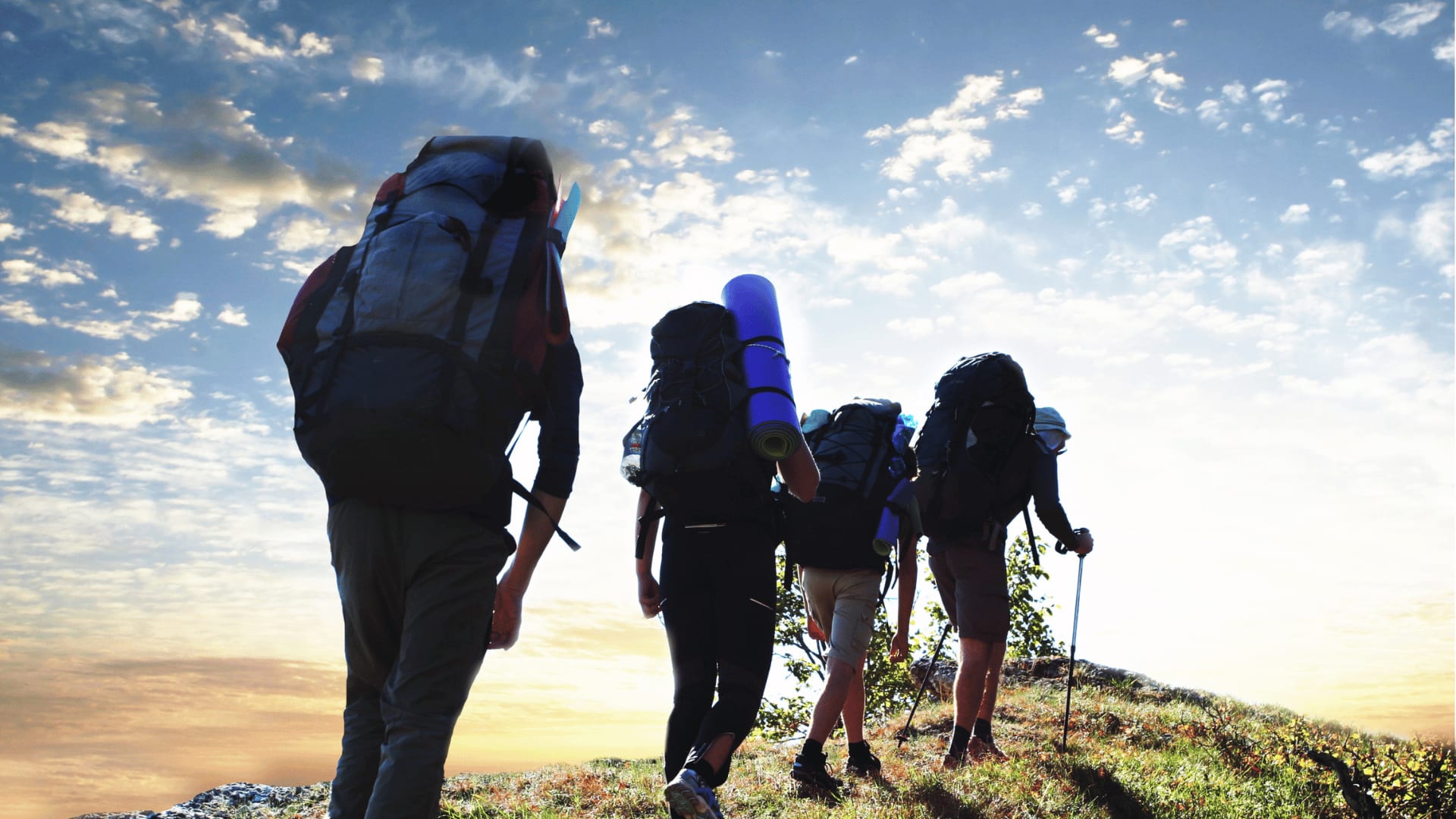 People hiking in the pyrenees