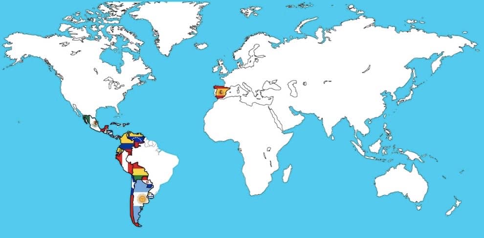 Hispanic Country Map