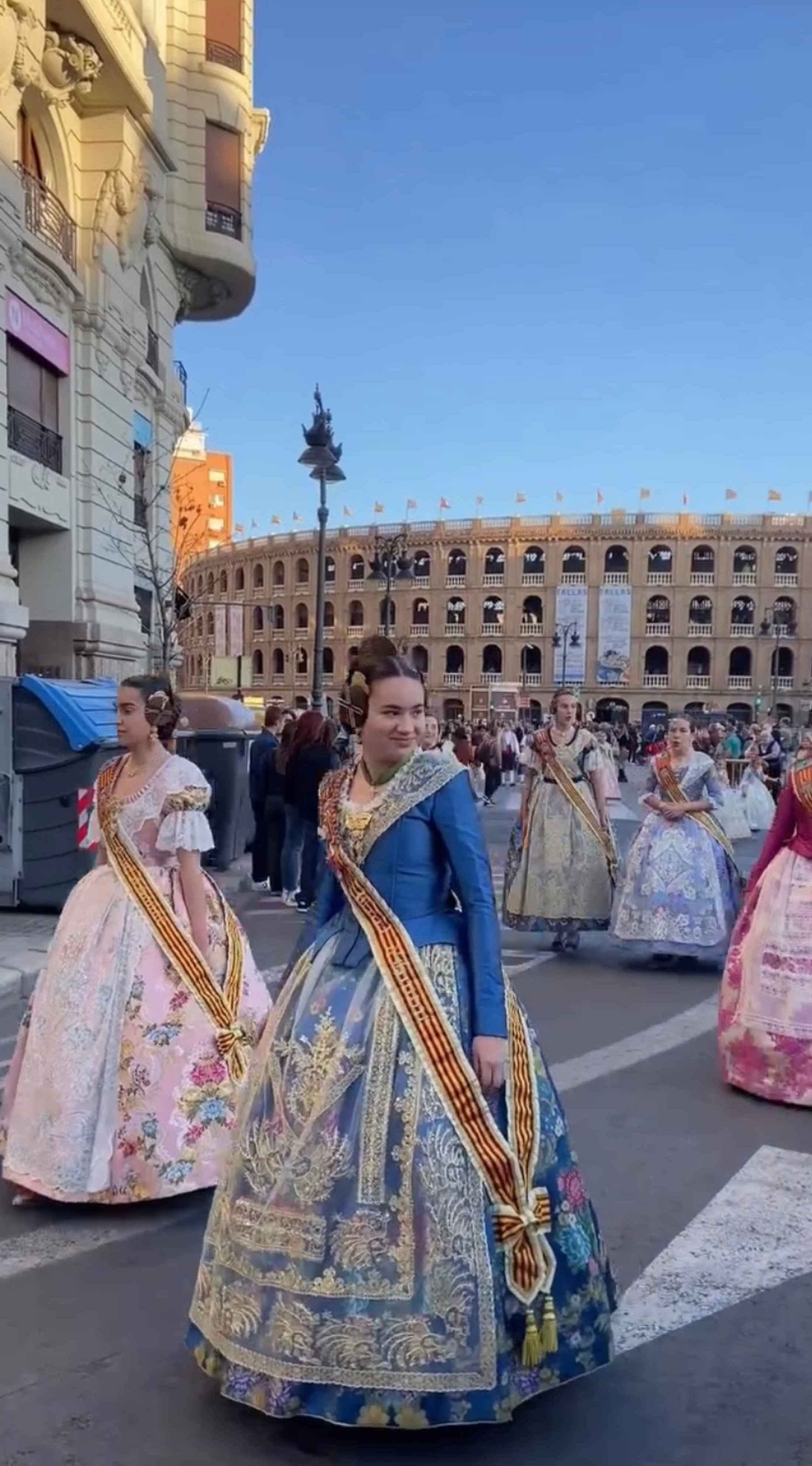 las fallas costume valencia streets