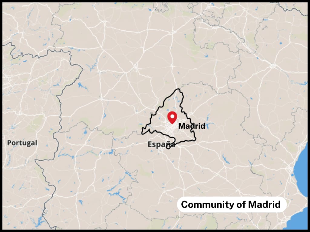 Map of Madrid